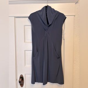 Flattering navy blue dress